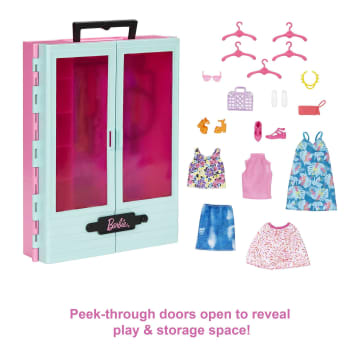 Barbie Closet Playset With 3 Outfits & Accessories, 3 To 8 Years - Image 3 of 6