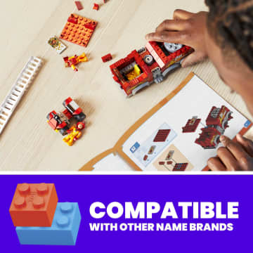 MEGA Hot Wheels 5-Alarm Fire Truck Monster Truck Building Set With 1 Figure (284 Pieces) - Image 3 of 6