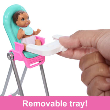 Barbie Skipper Babysitters Inc & Playset, Includes Doll, Baby, And Mealtime Accessories, 10 Piece Set - Image 4 of 6