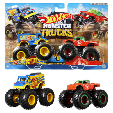 Hot Wheels Monster Trucks 1:64 Scale Demolition Doubles 2-Pack