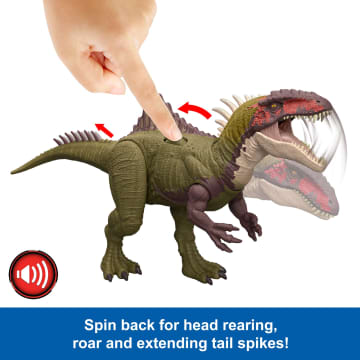 Jurassic World Battle Roarin’ Becklespinax Dinosaur Action Figure Toy, Rampage Strike