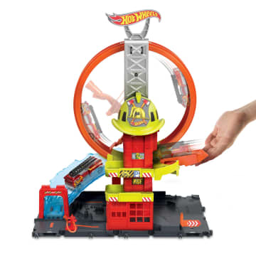 Hot Wheels City-Looping Caserne de Pompiers-Coffret, 1 Camion Inclus - Image 5 of 6