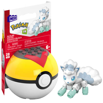 Mega  Pokémon  Figurine Articulée  Goupix D’Alola, 28Pièces
