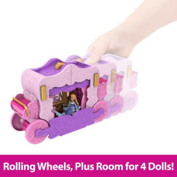 Disney Princess Carriage To Castle Transforming Playset With Aurora Small Doll, 4 Figures & 3 Levels - Image 4 of 6