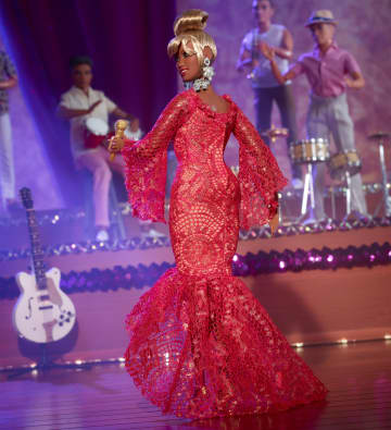 Collector Barbie Doll, Celia Cruz in Red Dress, Barbie inspiring Women - Image 3 of 6