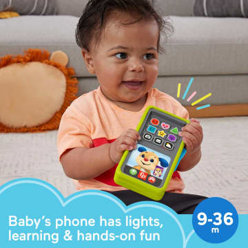 Fisher-Price Laugh & Learn Musical Toy Phone, 2-in-1 Slide To Learn Smartphone For Baby To Toddler - English & French Version