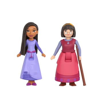 Disney's Wish Kingdom Of Rosas Character Small Doll Set, 10 Posable Mini Dolls & 5 Friend Figures