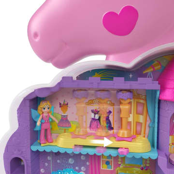 Polly Pocket Coffret Salon Licorne Arc-en-Ciel, 2 Poupées, 20+ Acc. - Imagen 5 de 6
