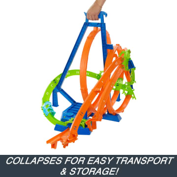 Hot Wheels Track Set With 5 Crash Zones, Motorized Booster And 1 Hot Wheels Car