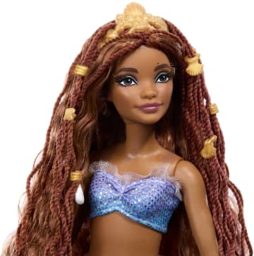 Disney The Little Mermaid Deluxe Mermaid Ariel Doll With Hair Beads And Stand - Image 3 of 6