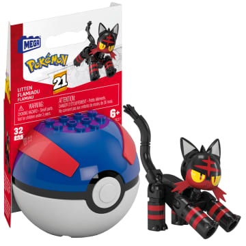MEGA Pokémon Jogo de Construção Pokébola Litten
