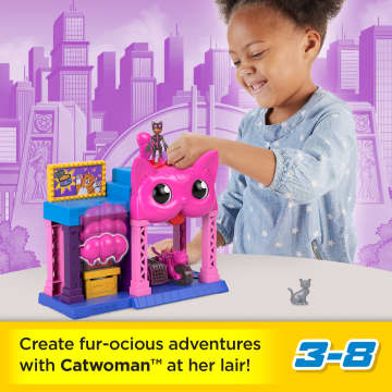 Imaginext DC Super Friends Catwoman Playhouse Playset With Figure & Accessories For Kids - Imagem 2 de 5