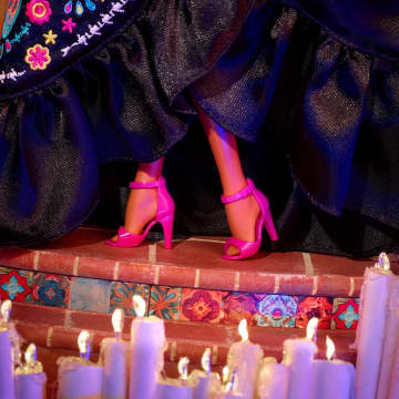 Barbie Signature Día De Muertos 2024 Collectible Doll in Ruffled Black Gown - Image 5 of 6