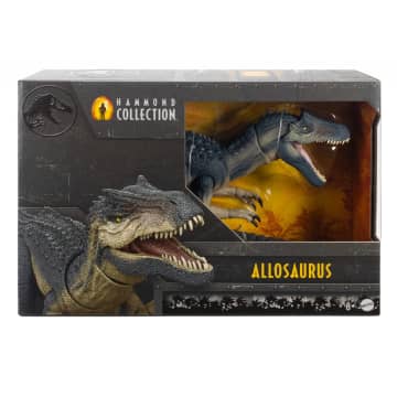Jurassic World Hammond Collection Allosaurus Dinosaur Action Figure With Glass Eyes, Wired Tail
