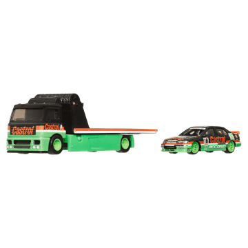 Hot Wheels Collector Veículo de Brinquedo Caminhão de transporte Fleet Flyer e Nissan Skyline 2000 GT-R LBWK