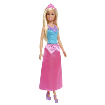 Barbie Dreamtopia Royal Doll, Blonde With Pink Skirt, Shoes And Hair Accessory - Imagem 5 de 6