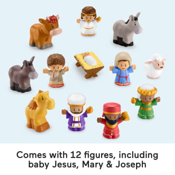 thumbnail image 2 of Fisher-Price Little People Nativity Wiseman Replacement Figure | Teal Robe Christmas Set 2 of 12