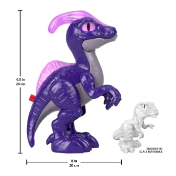 Imaginext Jurassic World Dinosaur Parasaurolophus XL Figure With Lights & Sounds, 10-inch Toy
