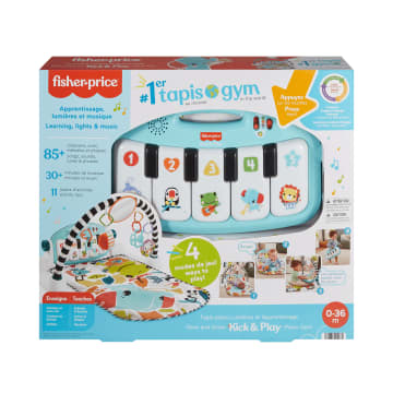Fisher-Price  Tapis Piano Lumières et Apprentissage, Bleu, Français - Imagen 6 de 6