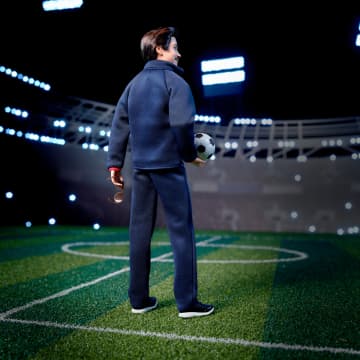 Barbie Signature Ted Lasso Collectible Doll Wearing Blue AFC Richmond Tracksuit - Image 5 of 6