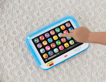 Fisher-Price Ríe y Aprende Juguete para Bebés Tablet De Aprendizaje Crece Conmigo Azul