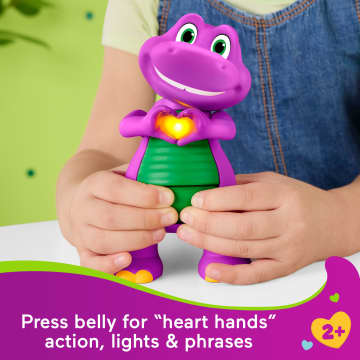 Fisher-Price Barney's World Heart Hands Barney Toy Figure With Music & Lights For Kids - Image 2 of 6