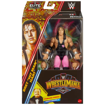 Wwe-Élite Wrestlemania-Bret Hart-Figurine Premium Live Event - Imagen 2 de 6