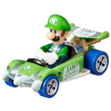 Hot Wheels Mario Kart Vehículo de Juguete Luigi Circuito Especial