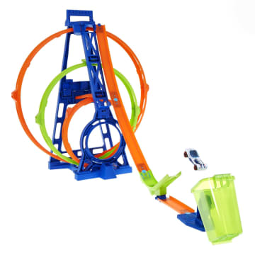 Hot Wheels Track With 1 Hot Wheels Car, Triple Loop Kit Track Set - Imagen 3 de 6