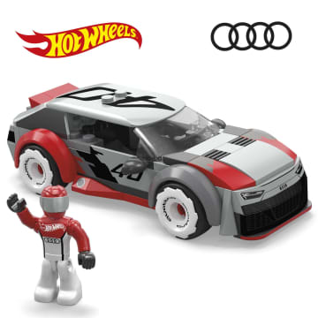 MEGA Hot Wheels Audi RS 6 GTO Concept Toy Car Building Kit With 1 Figure (77 Pieces) - Imagen 2 de 4