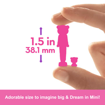 Barbie Mini Barbieland Cutie Reveal Doll & Pet, 1.5-Inch Color Dream Series - Image 4 of 6