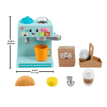 Fisher-Price Laugh & Learn Learn & Serve Coffee Café Toddler Electronic Toy, 10 Play Pieces - Imagem 5 de 6