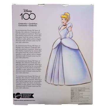 Disney Toys, Disney100 Collector Cinderella Doll, Gifts For Kids And Collectors
