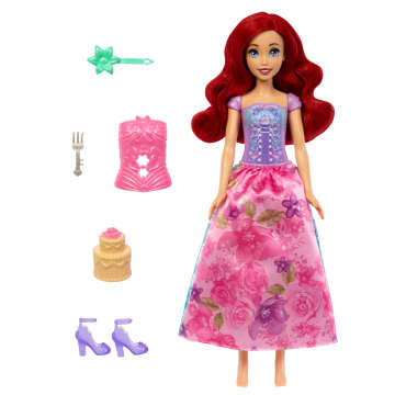 Disney Princess Spin & Reveal Ariel Fashion Doll & Accessories With 11 Surprises - Imagen 6 de 6