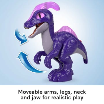 Imaginext Jurassic World Dinosaur Parasaurolophus XL Figure With Lights & Sounds, 10-inch Toy
