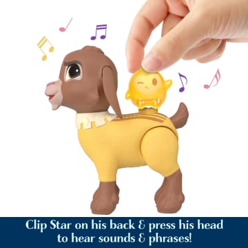 Disney Wish Talking Valentino & Star Set, Toy Goat Speaks 10+ Sounds & English Phrases