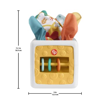 Fisher Price Tissue Fun Activity Cube Baby Sensory Crinkle Toys For Newborns - Image 6 of 6