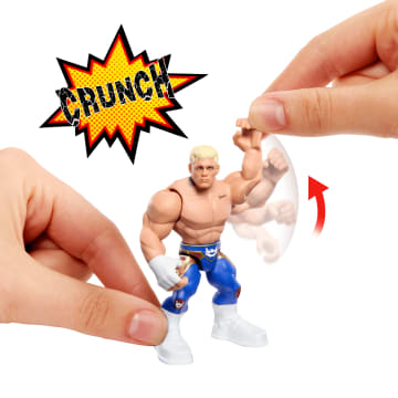 WWE Knuckle Crunchers Action Figures & Accessories, Bone-Crunching Movement, 3.25-Inch