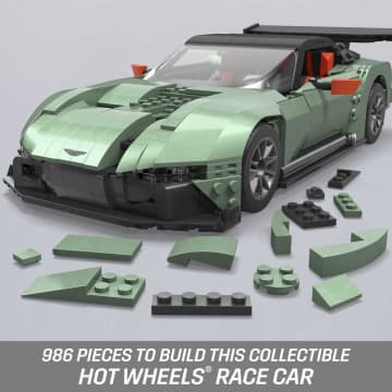 MEGA Hot Wheels Aston Martin Vulcan Vehicle Building Kit (986 Pieces) For Collectors - Imagem 2 de 5