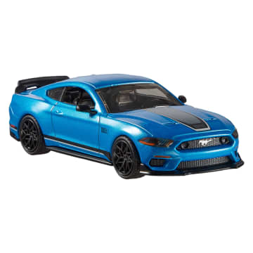 Hot Wheels Collector Vehículo de Colección Auto premium Escala 1:43 Mustang Mach Azul - Imagen 2 de 5