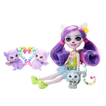 Enchantimals Sunshine Beach Lorinda Lemur Family Doll Set With Small Doll & 3 Animal Figures - Image 3 of 6