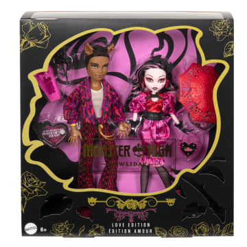 Monster High Boneca Love Edition 2 pk Draculaura + Clawd - Image 6 of 6