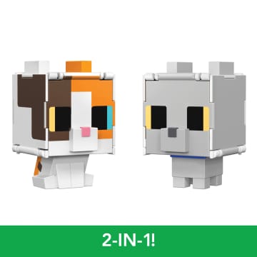 Minecraft Flippin’ Figs Figures Collection, 2-in-1 Fidget Play, 3.75-in Scale & Pixelated Design (Characters May Vary)