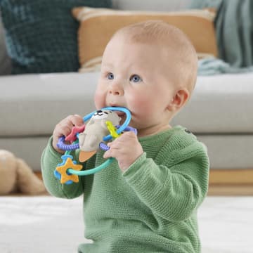 Hochet et Jouet de dentition Sans Bpa Pour Nouveau-Nés de Fisher-Price, Loutre à Tordre et Mordiller