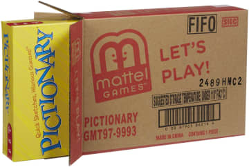 Pictionary Family Board Game For Kids, Adults And Game Night With Erasable Boards And Markers