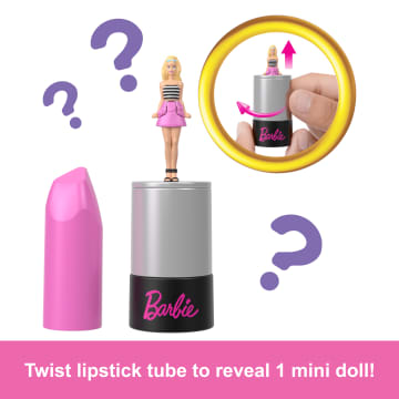 Barbie Mini Barbieland Fashionistas Dolls, 1.5-Inch Dolls in Lipstick Tube, Surprise Reveal - Image 3 of 6