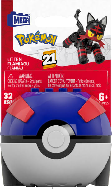 MEGA Pokémon Jogo de Construção Pokébola Litten - Imagen 6 de 6