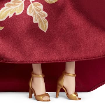 strapless open back dress 2024 Holiday Barbie exclusive Doll [Plaid Gown with Red Bow] main image 0