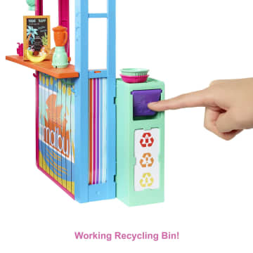 Barbie Loves The Ocean Beach Shack Playset, Made From Recycled Plastics - Imagem 4 de 6