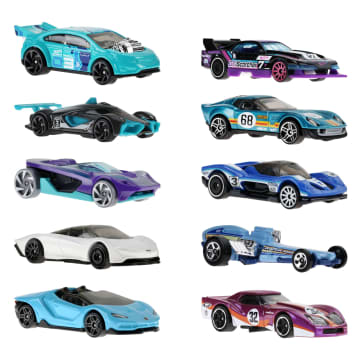 Hot Wheels Race Car 10-Pack, Set Of 10 1:64 Scale Toy Vehicles